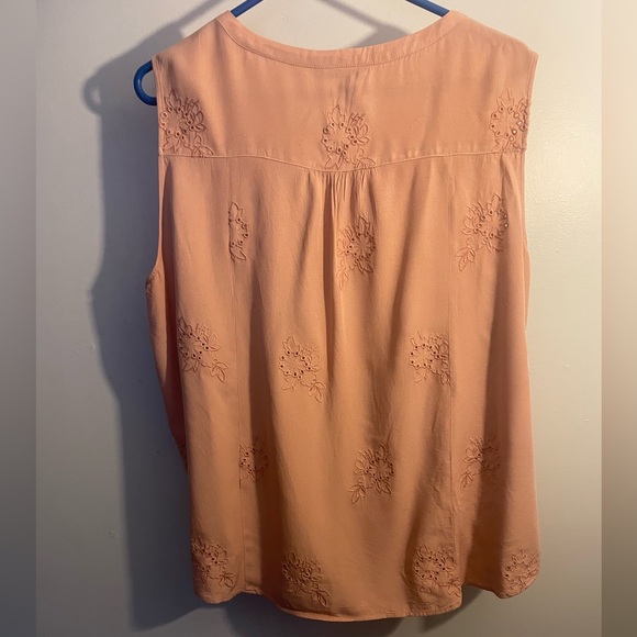 BASS Salmon sleeveless blouse XXL - Picture 2 of 3